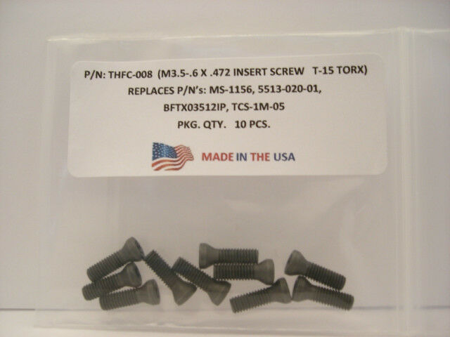 10 Pieces THFC-008-MS-1156 Insert Screw
